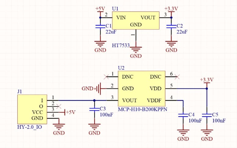 Schematic - M5Stack U130 Tube/Air Pressure Unit